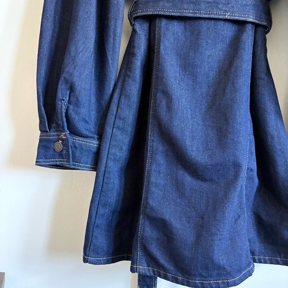 H&M Tie-Belt Denim Mini Dress NWT - Picture 6 of 7